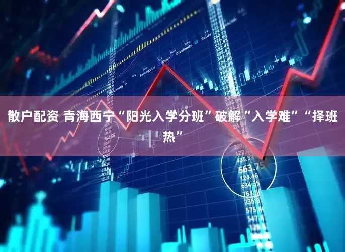 散户配资 青海西宁“阳光入学分班”破解“入学难”“择班热”